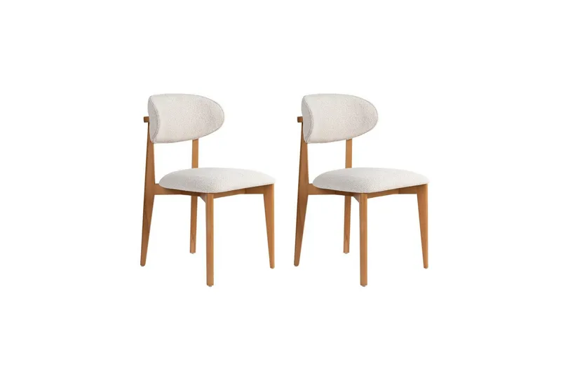 Matstol Sanroman Classic Vit / Mörk Ek, Vit / Mörk Ek