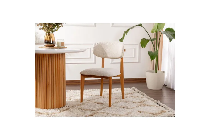 Matstol Sanroman Classic Vit / Mörk Ek - Vit / Mörk Ek - Möbler - Fåtölj & stolar - Matstol & köksstol