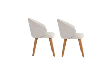 Matstol Sanroman Classic Vit / Mörk Ek - Vit / Mörk Ek - Möbler - Fåtölj & stolar - Matstol & köksstol