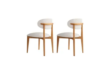 Matstol Sanroman Classic Vit / Mörk Ek - Vit / Mörk Ek - Möbler - Fåtölj & stolar - Matstol & köksstol