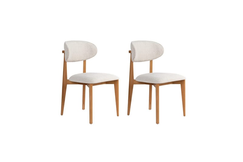 Matstol Sanroman Classic Vit / Mörk Ek - Vit / Mörk Ek - Möbler - Fåtölj & stolar - Matstol & köksstol