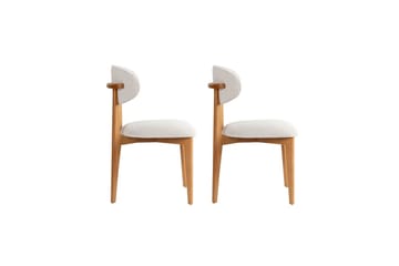 Matstol Sanroman Classic Vit / Mörk Ek - Vit / Mörk Ek - Möbler - Fåtölj & stolar - Matstol & köksstol