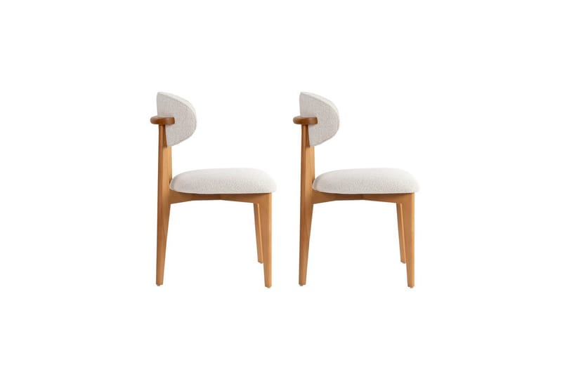 Matstol Sanroman Classic Vit / Mörk Ek - Vit / Mörk Ek - Möbler - Fåtölj & stolar - Matstol & köksstol