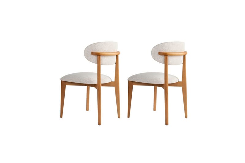 Matstol Sanroman Classic Vit / Mörk Ek - Vit / Mörk Ek - Möbler - Fåtölj & stolar - Matstol & köksstol