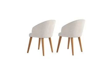 Matstol Sanroman Classic Vit / Mörk Ek - Vit / Mörk Ek - Möbler - Fåtölj & stolar - Matstol & köksstol