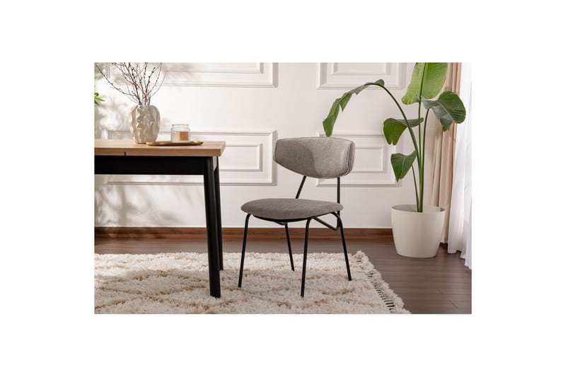 Matstol Sanroman Grå / Svart - Grå / Svart - Möbler - Fåtölj & stolar - Matstol & köksstol