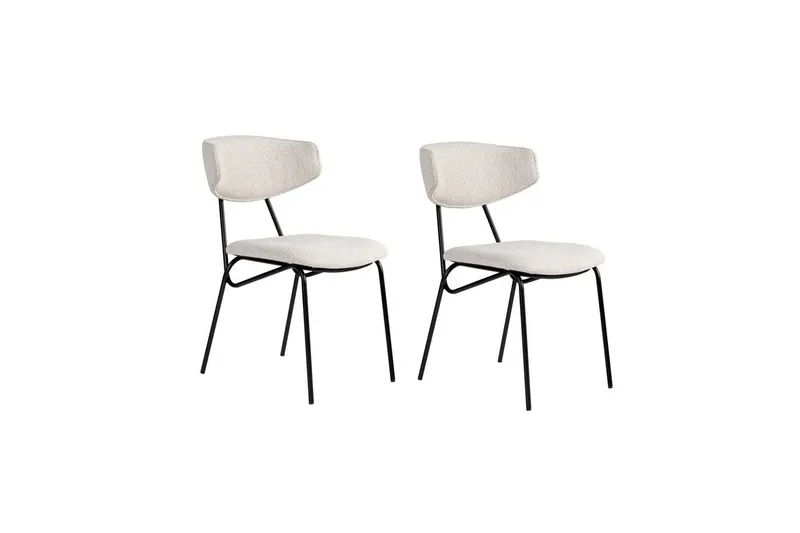 Matstol Sanroman Vit / Svart, Vit / Svart