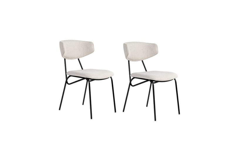 Matstol Sanroman Vit / Svart, Vit / Svart