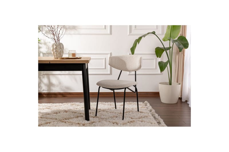 Matstol Sanroman Vit / Svart - Vit / Svart - Möbler - Fåtölj & stolar - Matstol & köksstol
