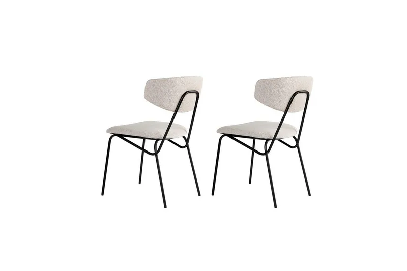 Matstol Sanroman Vit / Svart - Vit / Svart - Möbler - Fåtölj & stolar - Matstol & köksstol