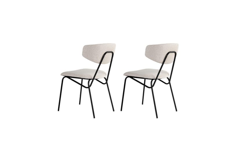 Matstol Sanroman Vit / Svart - Vit / Svart - Möbler - Fåtölj & stolar - Matstol & köksstol