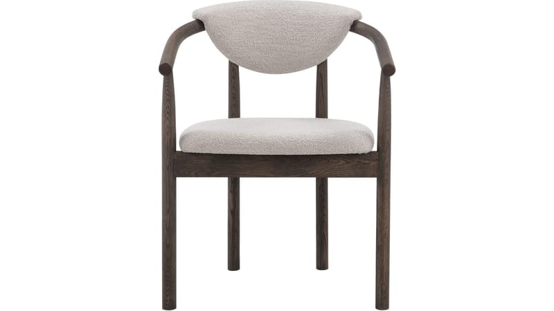 Matstol Selvik i Beige Bouclé - beige - Möbler - Fåtölj & stolar - Matstol & köksstol