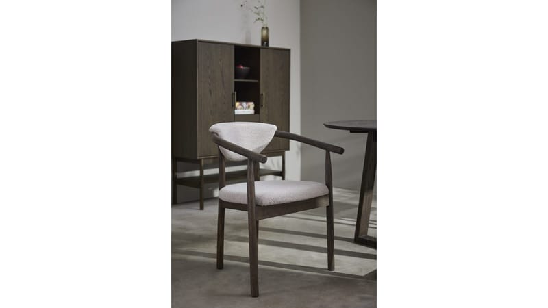 Matstol Selvik i Beige Bouclé - beige - Möbler - Fåtölj & stolar - Matstol & köksstol