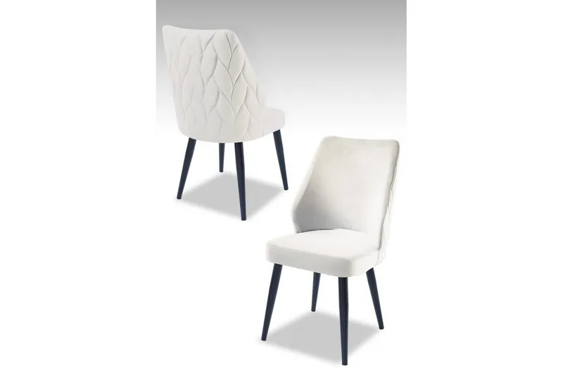 Matstol Stifen Grädde / Svart, Grädde / Svart