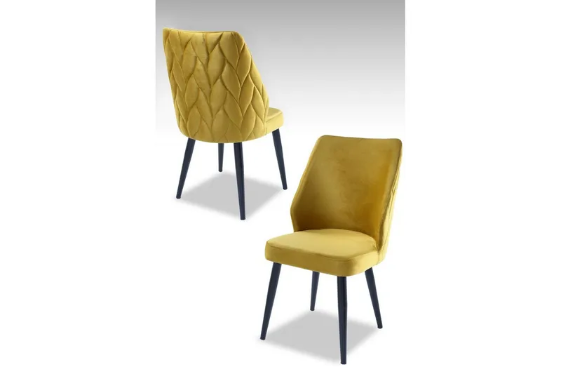 Matstol Stifen Gul / Svart, Gul / Svart