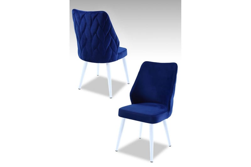 Matstol Stifen Saxblå / Vit, Saxblå / Vit