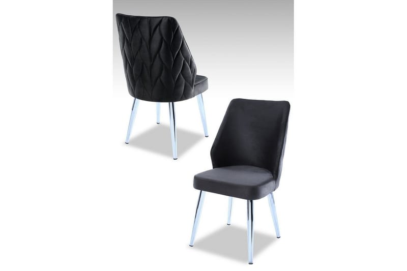 Matstol Stifen Svart / Krom, Svart / Krom
