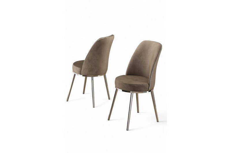 Matstol Sugako Cappuccino / krom, Cappuccino / krom