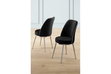 Matstol Sugako Svart / Krom - Svart / Krom - Möbler - Fåtölj & stolar - Matstol & köksstol