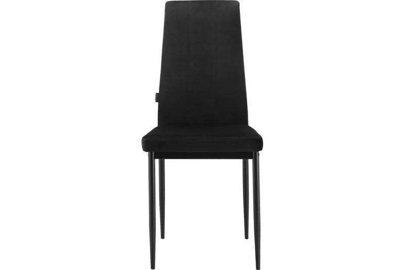 Matstol utan armstöd Loft24 Matstol Kelly Svart, Sammet Svart - Möbler - Fåtölj & stolar - Matstol & köksstol