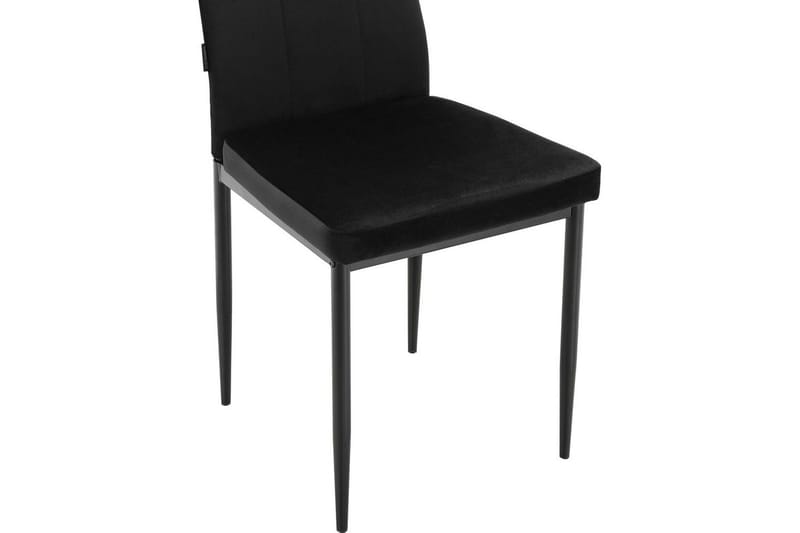 Matstol utan armstöd Loft24 Matstol Kelly Svart, Sammet Svart - Möbler - Fåtölj & stolar - Matstol & köksstol