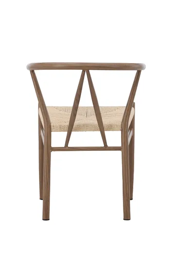 Matstol utan armstöd Peach Alfons Dining Chair - Woodlook / Nature Rope Beige - Möbler - Fåtölj & stolar - Matstol & köksstol