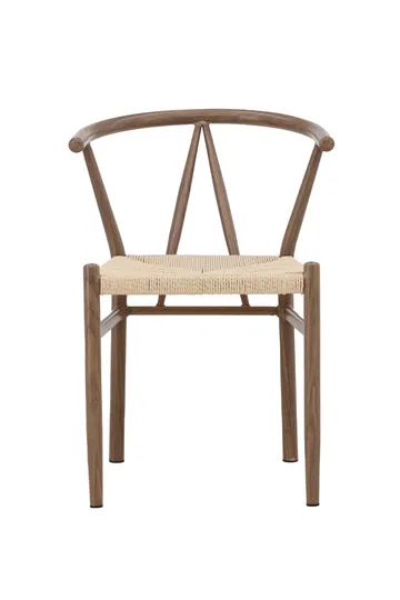 Matstol utan armstöd Peach Alfons Dining Chair - Woodlook / Nature Rope Beige - Möbler - Fåtölj & stolar - Matstol & köksstol