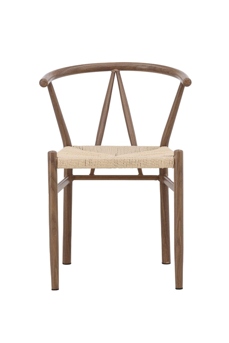 Matstol utan armstöd Peach Alfons Dining Chair - Woodlook / Nature Rope Beige - Möbler - Fåtölj & stolar - Matstol & köksstol