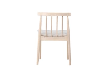 Matstol utan armstöd Peach Flora Dining Chair - Whitewash Legs / Beige Fabric Whitewash - Möbler - Fåtölj & stolar - Matstol & köksstol