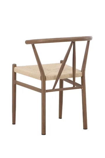 Matstol utan armstöd Peach Alfons Dining Chair - Woodlook / Nature Rope Beige - Möbler - Fåtölj & stolar - Matstol & köksstol