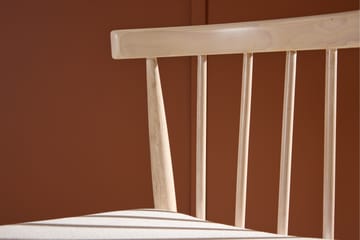 Matstol utan armstöd Peach Flora Dining Chair - Whitewash Legs / Beige Fabric Whitewash - Möbler - Fåtölj & stolar - Matstol & köksstol