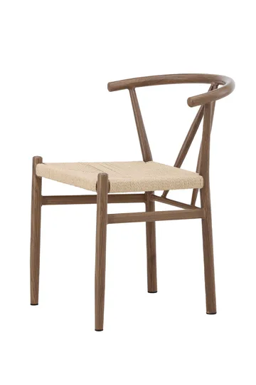 Matstol utan armstöd Peach Alfons Dining Chair - Woodlook / Nature Rope Beige - Möbler - Fåtölj & stolar - Matstol & köksstol