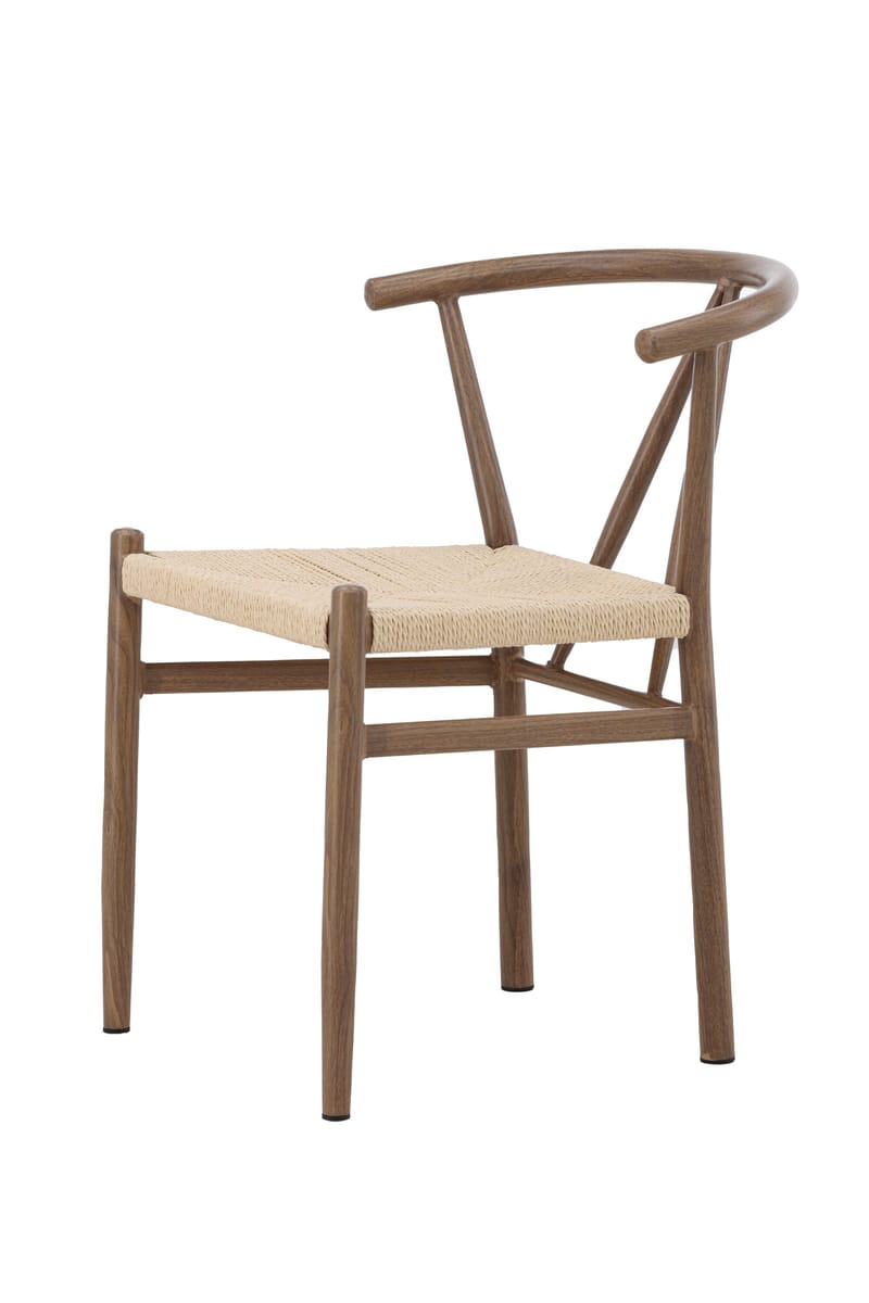 Matstol utan armstöd Peach Alfons Dining Chair - Woodlook / Nature Rope Beige - Möbler - Fåtölj & stolar - Matstol & köksstol