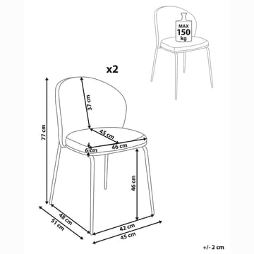 Matstol Vidette 2-pack - Möbler - Fåtölj & stolar - Matstol & köksstol