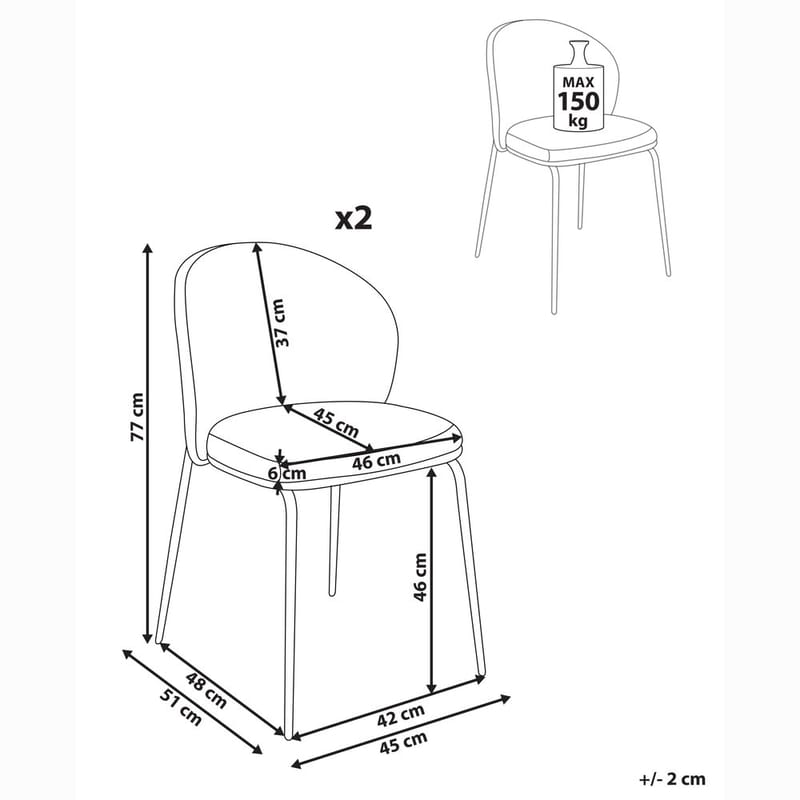 Matstol Vidette 2-pack - Möbler - Fåtölj & stolar - Matstol & köksstol