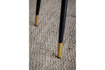 Matstol Wohnling sammet klädd med metallben, modern loftstil Svart - Svart - Möbler - Fåtölj & stolar - Matstol & köksstol