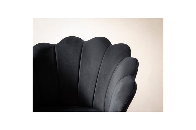 Matstol Wohnling tulpan sammet klädd, modern loftstil Svart - Svart - Möbler - Bord & matgrupp - Matgrupp