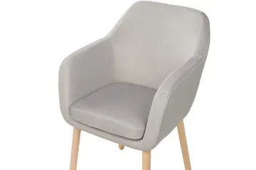 Matstol Yorkville ll - Beige, ljust trä - Möbler - Fåtölj & stolar - Matstol & köksstol