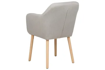 Matstol Yorkville ll - Beige, ljust trä - Möbler - Fåtölj & stolar - Matstol & köksstol