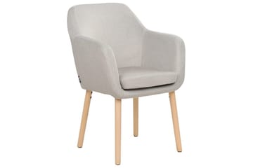 Matstol Yorkville ll - Beige, ljust trä - Möbler - Fåtölj & stolar - Matstol & köksstol