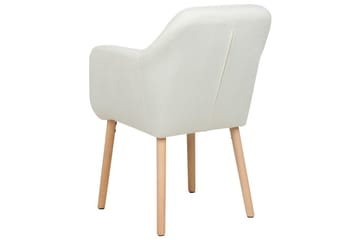 Matstol Yorkville ll - Vit, ljust trä - Möbler - Fåtölj & stolar - Matstol & köksstol