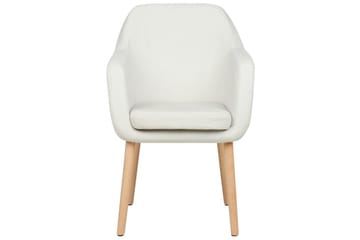 Matstol Yorkville ll - Vit, ljust trä - Möbler - Fåtölj & stolar - Matstol & köksstol