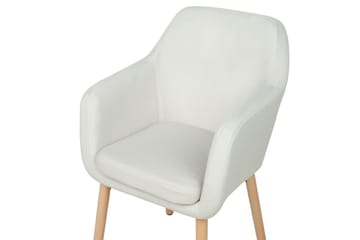 Matstol Yorkville ll - Vit, ljust trä - Möbler - Fåtölj & stolar - Matstol & köksstol
