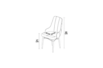 Matstol Puntoz Svart / Vit - Svart / Vit - Möbler - Fåtölj & stolar - Matstol & köksstol