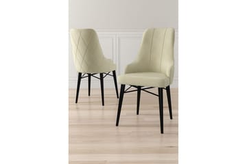 Matstol Puntoz Grädde / Svart - Grädde / Svart - Möbler - Fåtölj & stolar - Matstol & köksstol