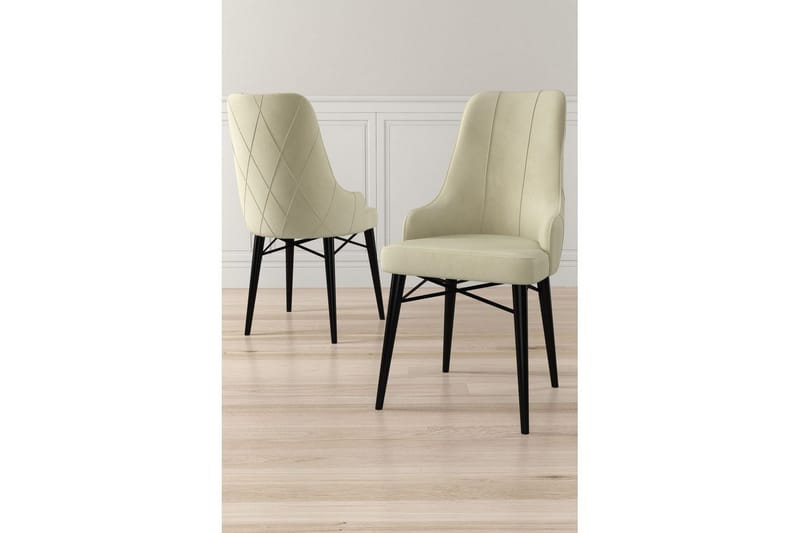 Matstol Puntoz Grädde / Svart - Grädde / Svart - Möbler - Fåtölj & stolar - Matstol & köksstol