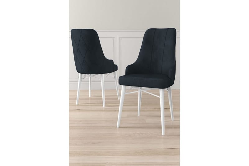 Matstol Puntoz Antracit / Vit - Antracit / Vit - Möbler - Fåtölj & stolar - Matstol & köksstol
