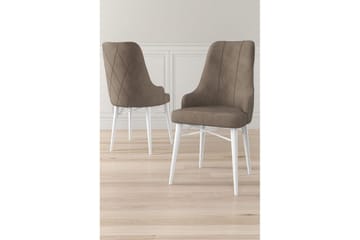 Matstol Puntoz Cappuccino / vit - Cappuccino / vit - Möbler - Fåtölj & stolar - Matstol & köksstol