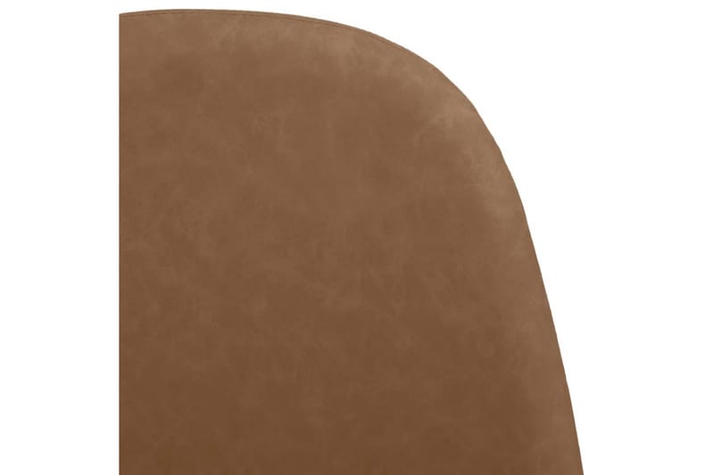 Matstolar 4 st 45x54,5x87 cm mörkbrun konstläder - Brun - Matstol & köksstol