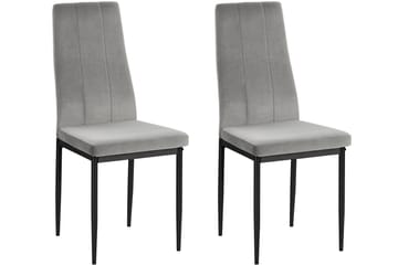 Aggarp Matstol - Sammet/Grå - Möbler - Fåtölj & stolar - Matstol & köksstol